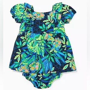 Lilly Pulitzer Kelli Infant Dress with bloomers in Multi The Hottest